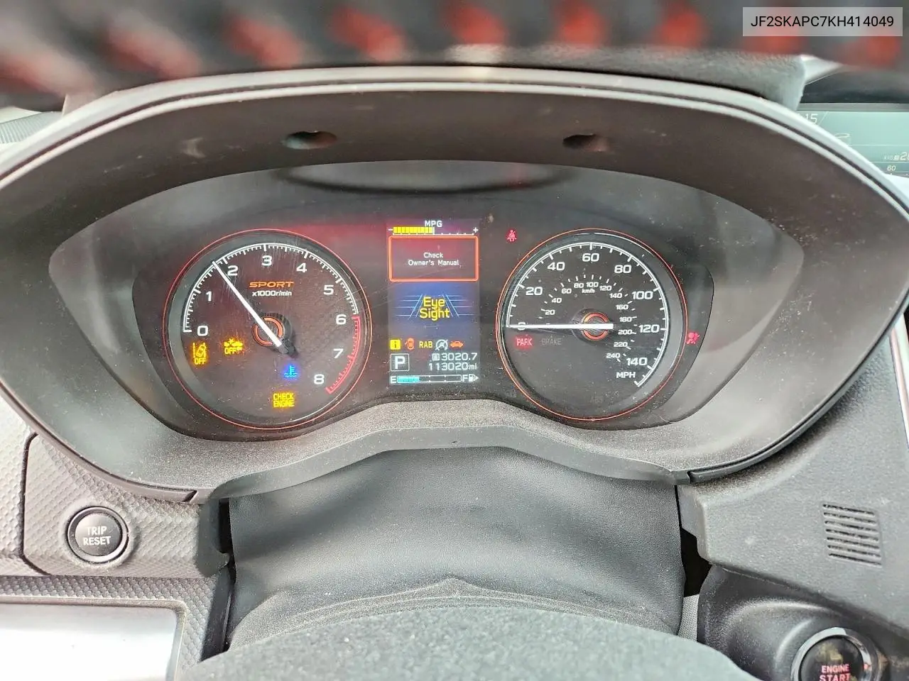 JF2SKAPC7KH414049 2019 Subaru Forester Sport