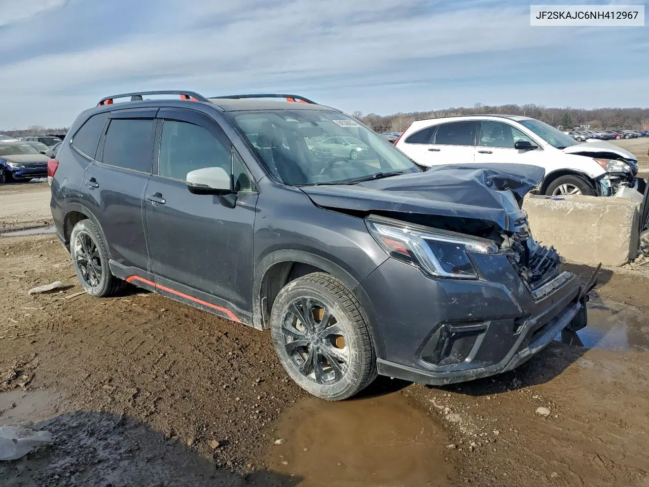 JF2SKAJC6NH412967 2022 Subaru Forester Sport