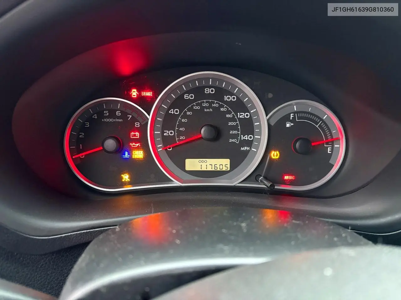 JF1GH61639G810360 2009 Subaru Impreza 2.5I