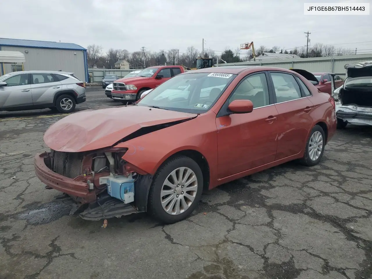 JF1GE6B67BH514443 2011 Subaru Impreza 2.5I Premium