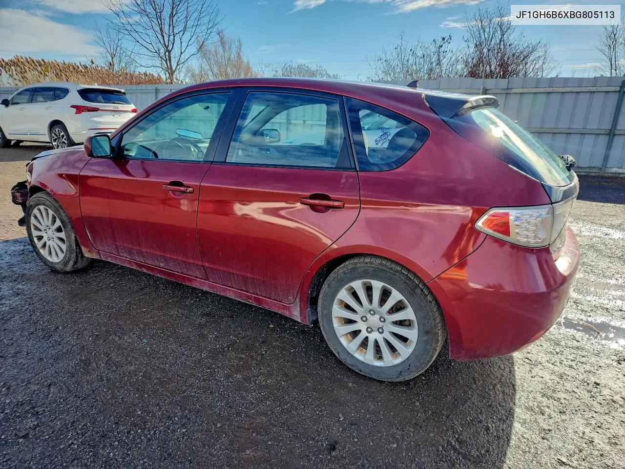 JF1GH6B6XBG805113 2011 Subaru Impreza 2.5I Premium