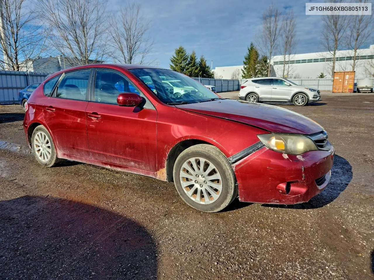 JF1GH6B6XBG805113 2011 Subaru Impreza 2.5I Premium
