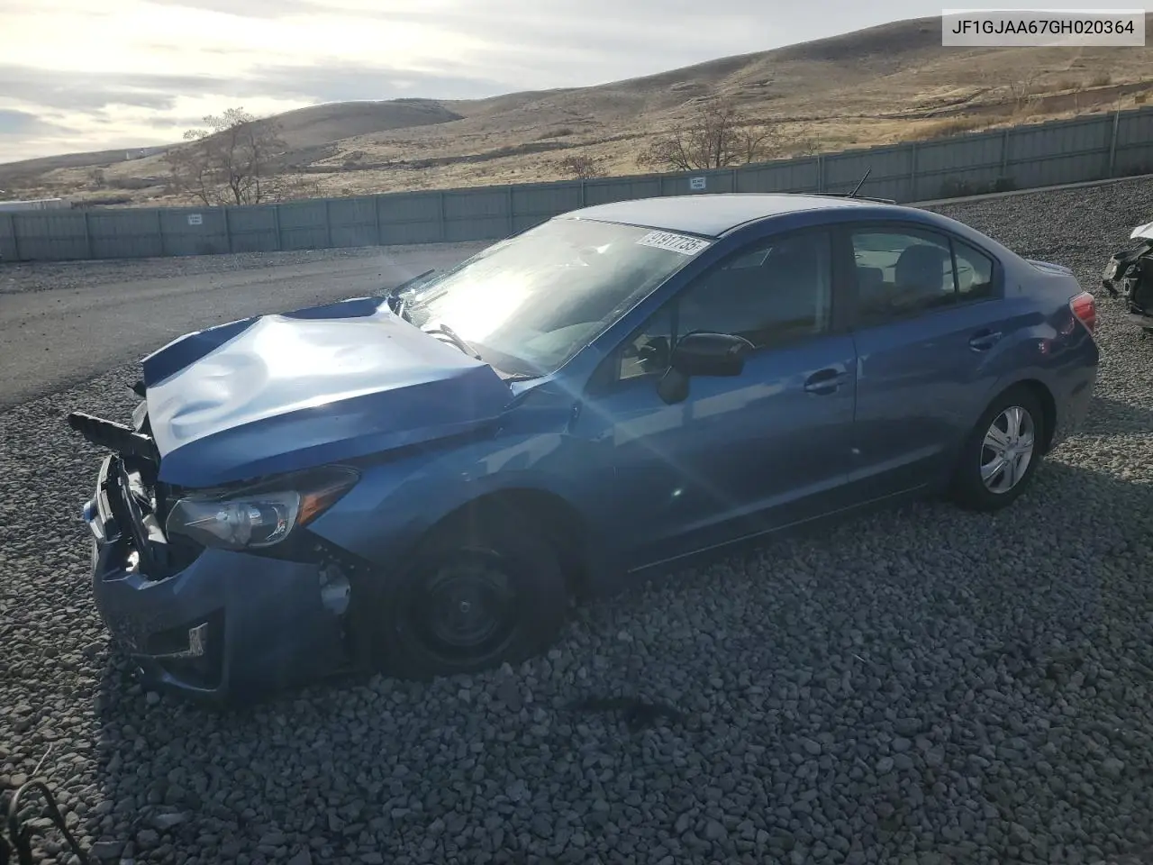 JF1GJAA67GH020364 2016 Subaru Impreza