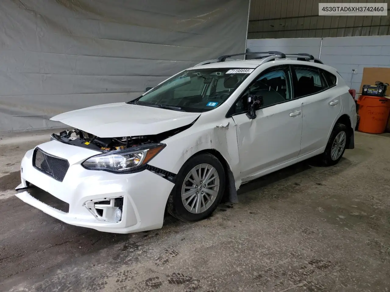 4S3GTAD6XH3742460 2017 Subaru Impreza Premium Plus