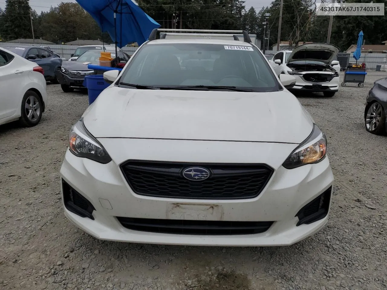 2018 Subaru Impreza Sport VIN: 4S3GTAK67J1740315 Lot: 70719144