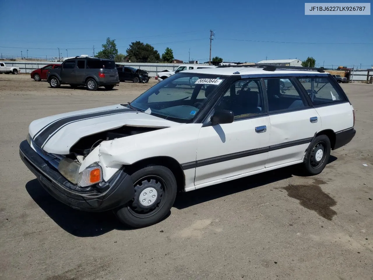 1990 Subaru Legacy VIN: JF1BJ6227LK926787 Lot: 56943644