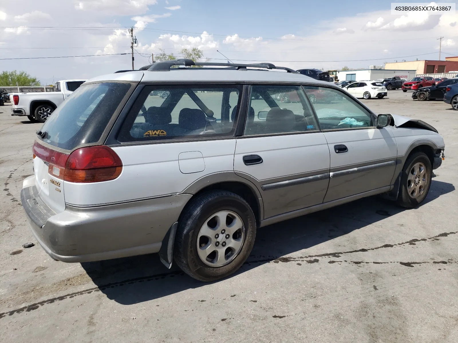 1999 Subaru Legacy Outback VIN: 4S3BG685XX7643867 Lot: 62738894