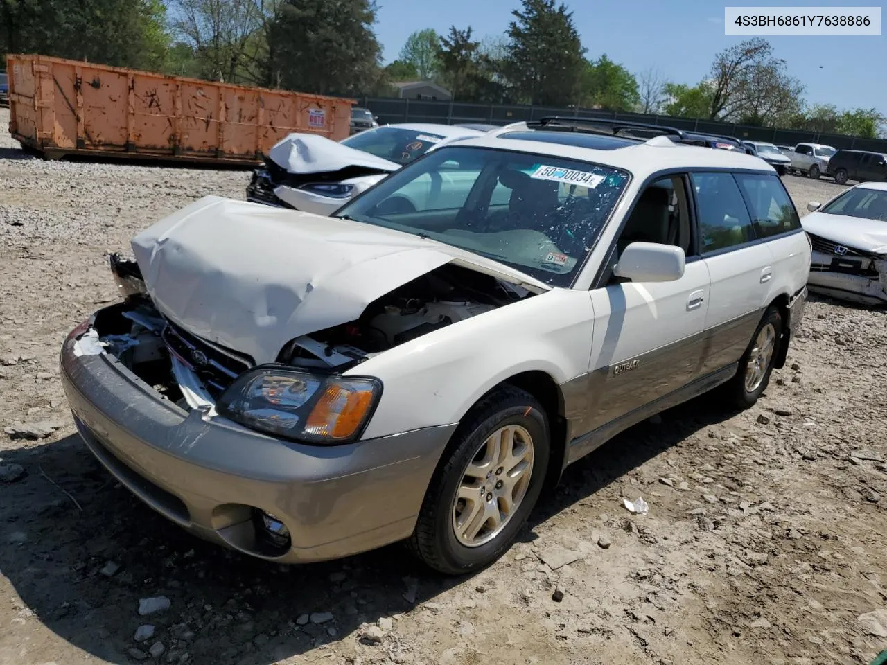 2000 Subaru Legacy Outback Limited VIN: 4S3BH6861Y7638886 Lot: 50790034