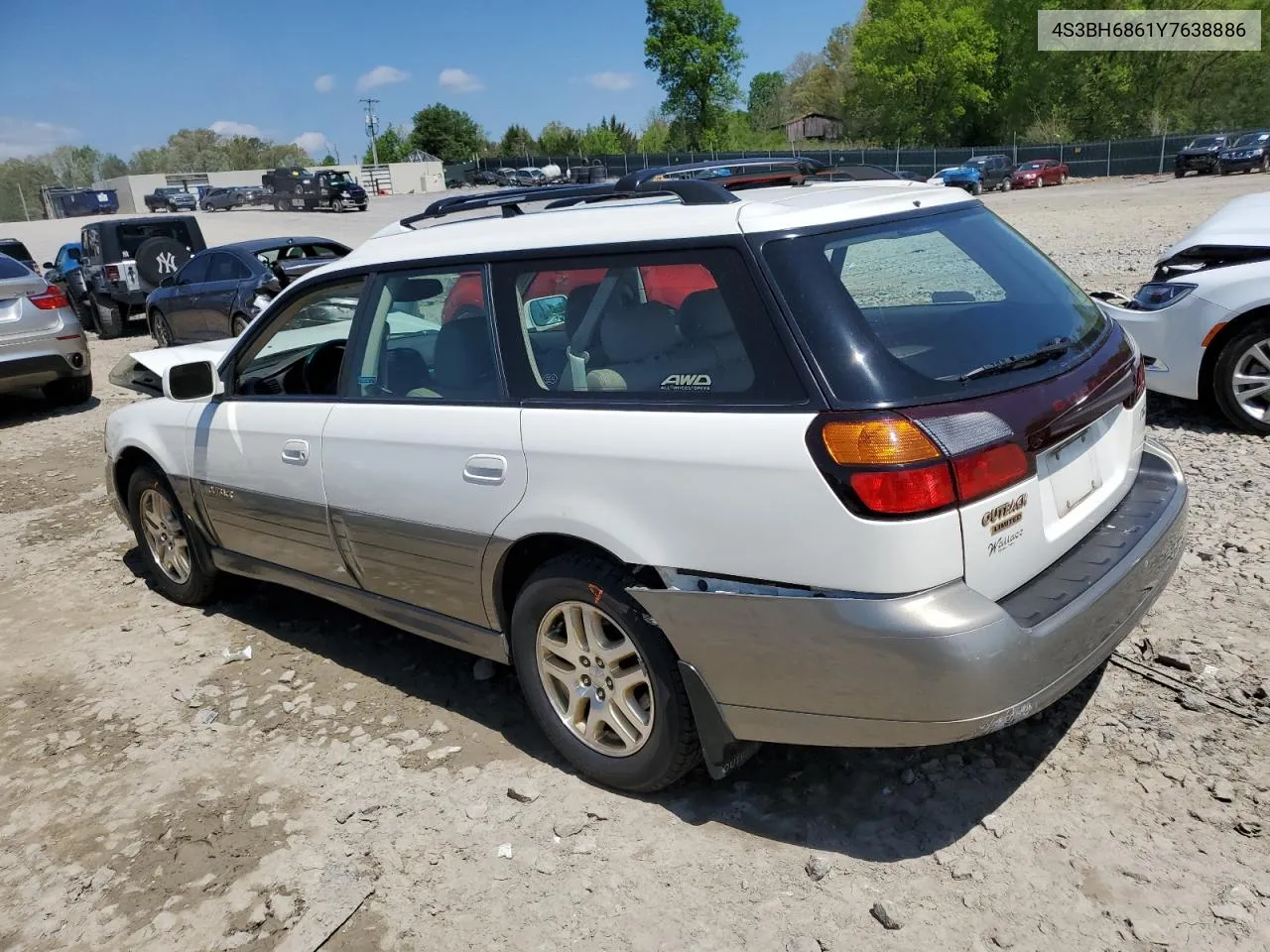 2000 Subaru Legacy Outback Limited VIN: 4S3BH6861Y7638886 Lot: 50790034