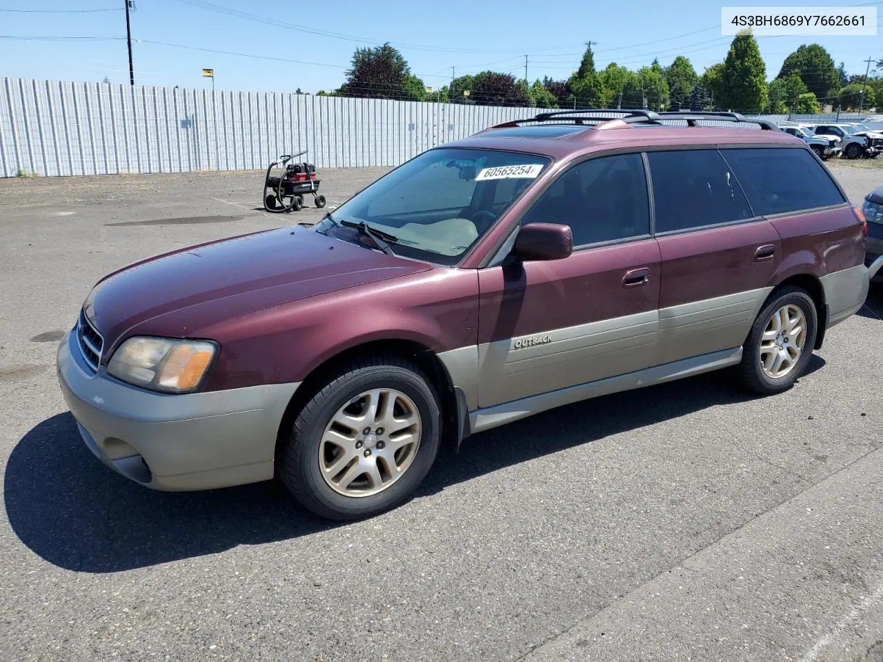 2000 Subaru Legacy Outback Limited VIN: 4S3BH6869Y7662661 Lot: 60565254