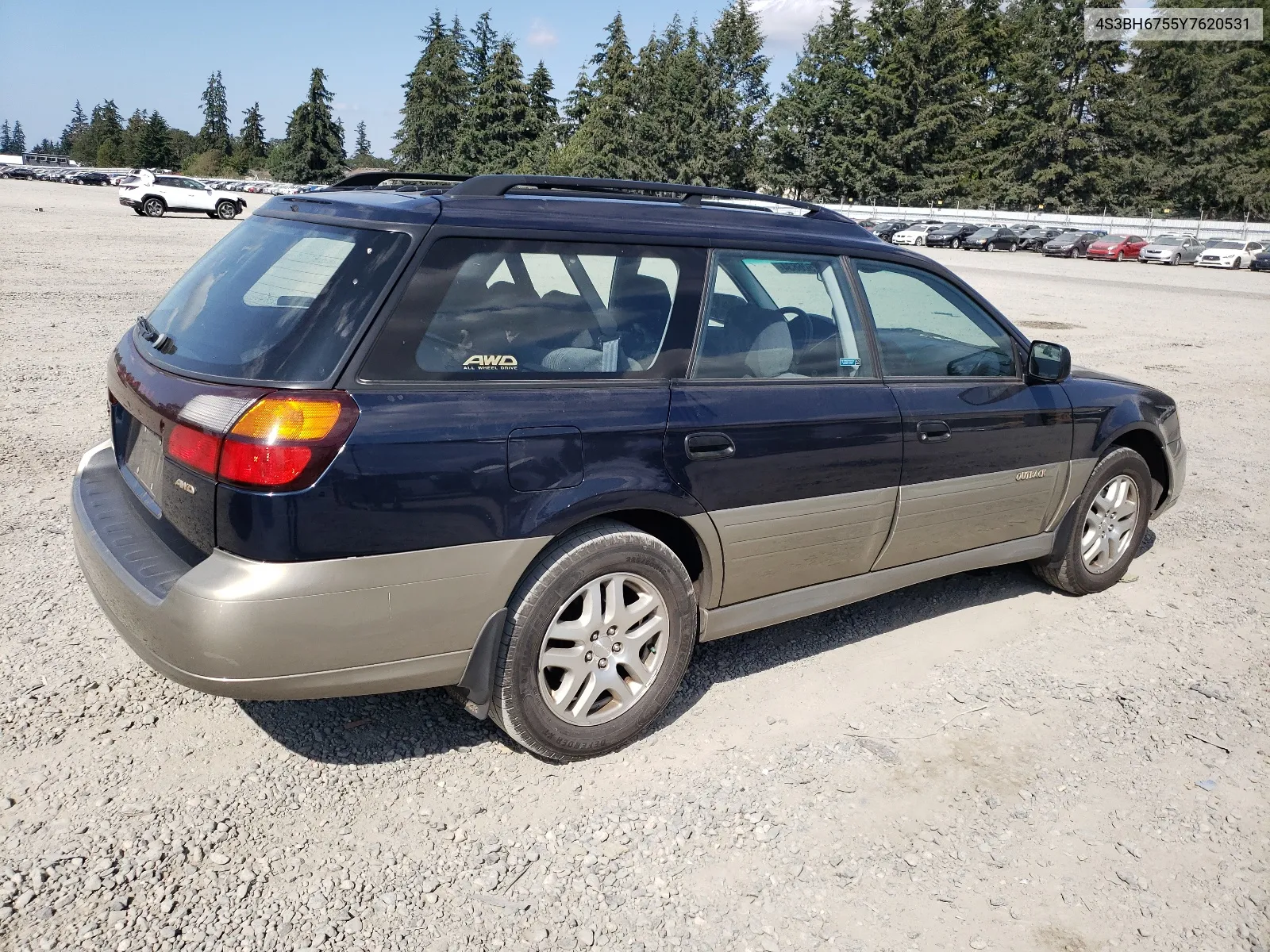 2000 Subaru Legacy Outback Awp VIN: 4S3BH6755Y7620531 Lot: 67506834