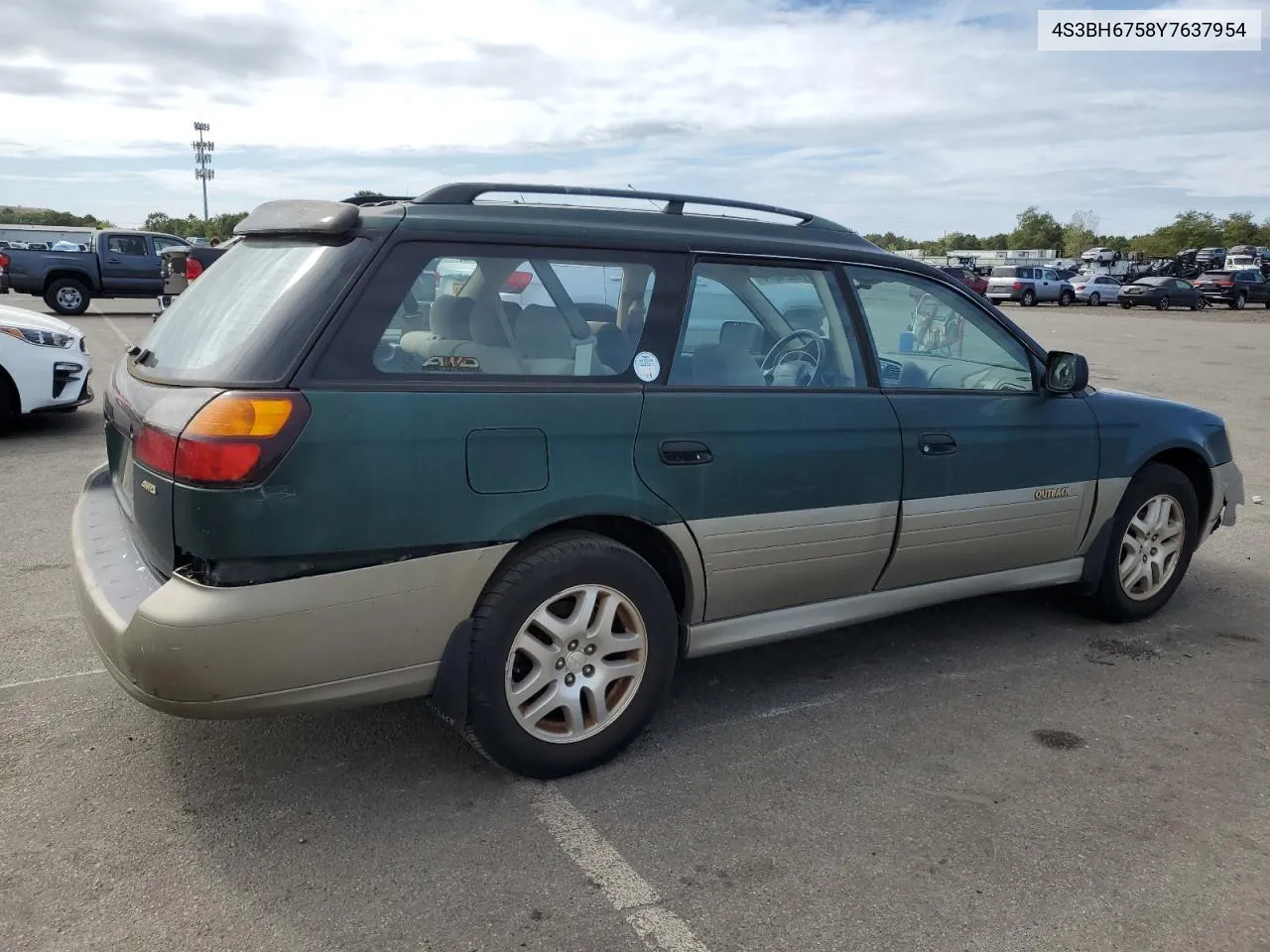 2000 Subaru Legacy Outback Awp VIN: 4S3BH6758Y7637954 Lot: 71824014