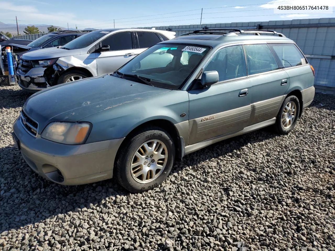 4S3BH806517641478 2001 Subaru Legacy Outback H6 3.0 Ll Bean