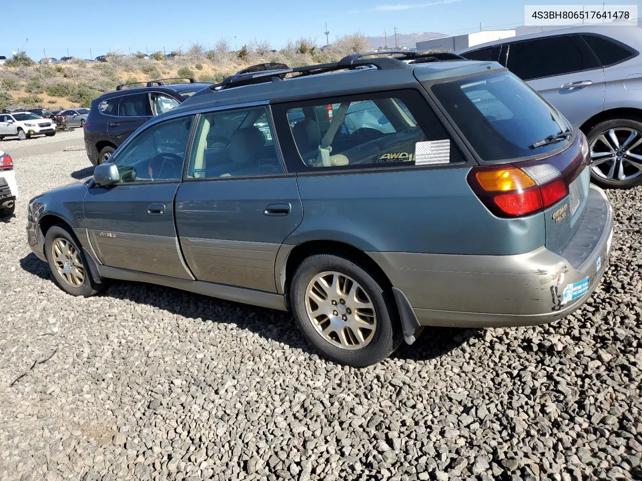 2001 Subaru Legacy Outback H6 3.0 Ll Bean VIN: 4S3BH806517641478 Lot: 51493544