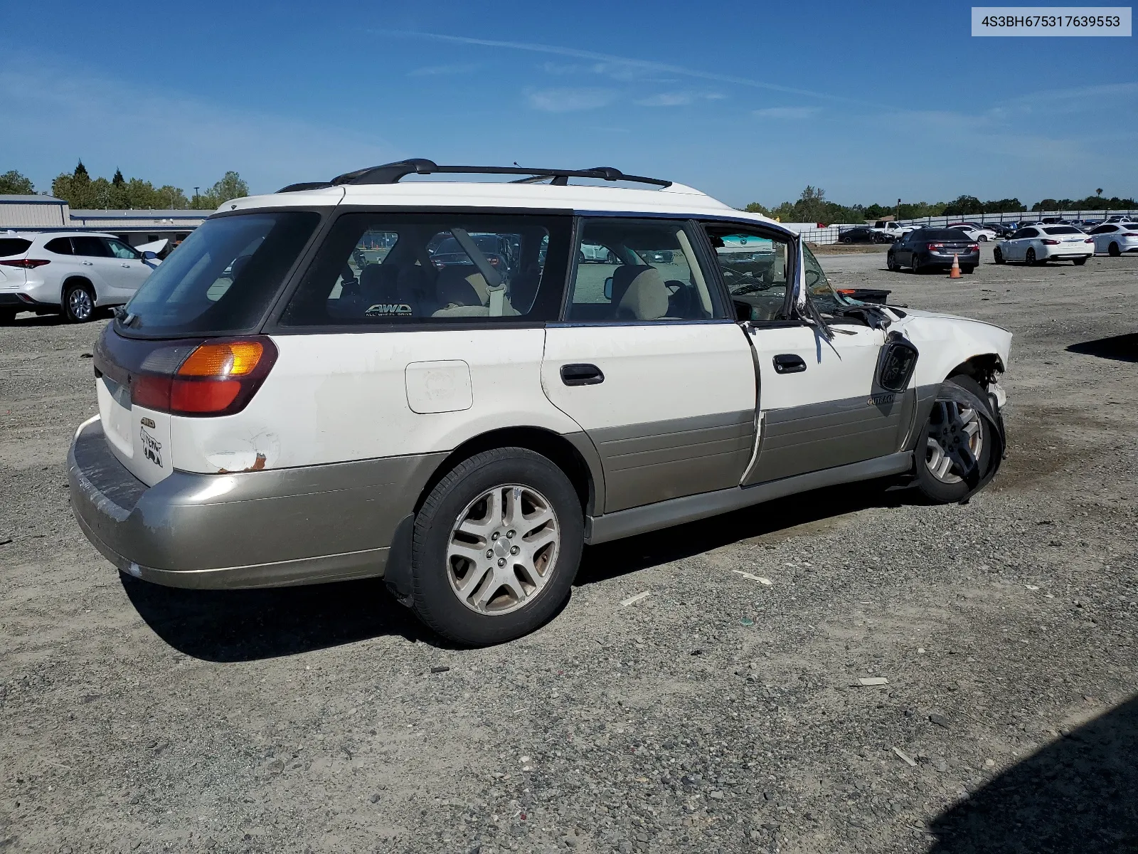 2001 Subaru Legacy Outback Awp VIN: 4S3BH675317639553 Lot: 51596184