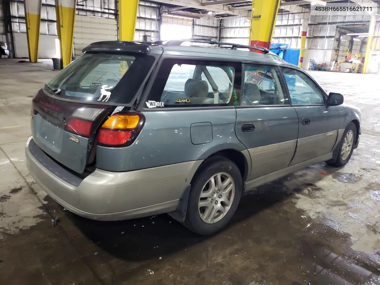 2001 Subaru Legacy Outback VIN: 4S3BH665516621711 Lot: 52516234