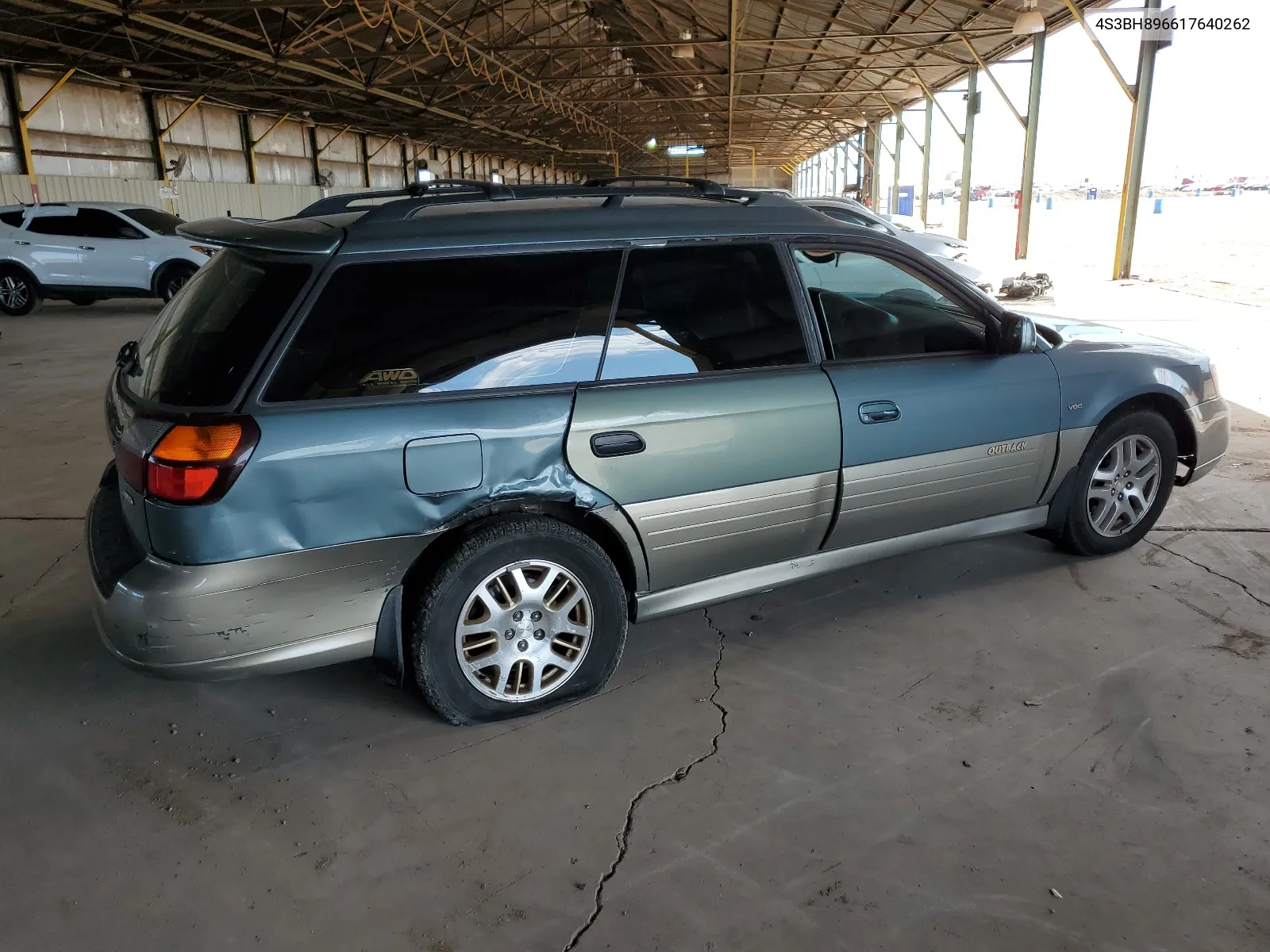 2001 Subaru Legacy Outback H6 3.0 Vdc VIN: 4S3BH896617640262 Lot: 62147114