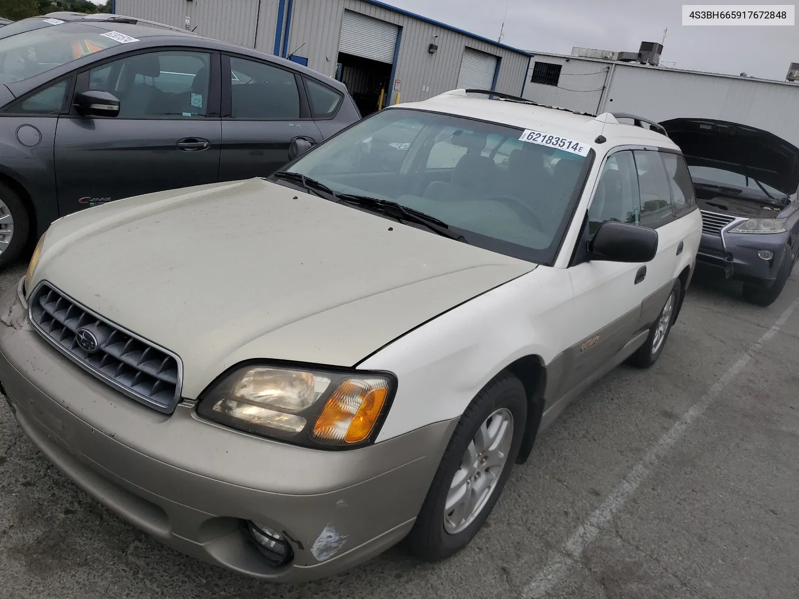 2001 Subaru Legacy Outback VIN: 4S3BH665917672848 Lot: 62183514