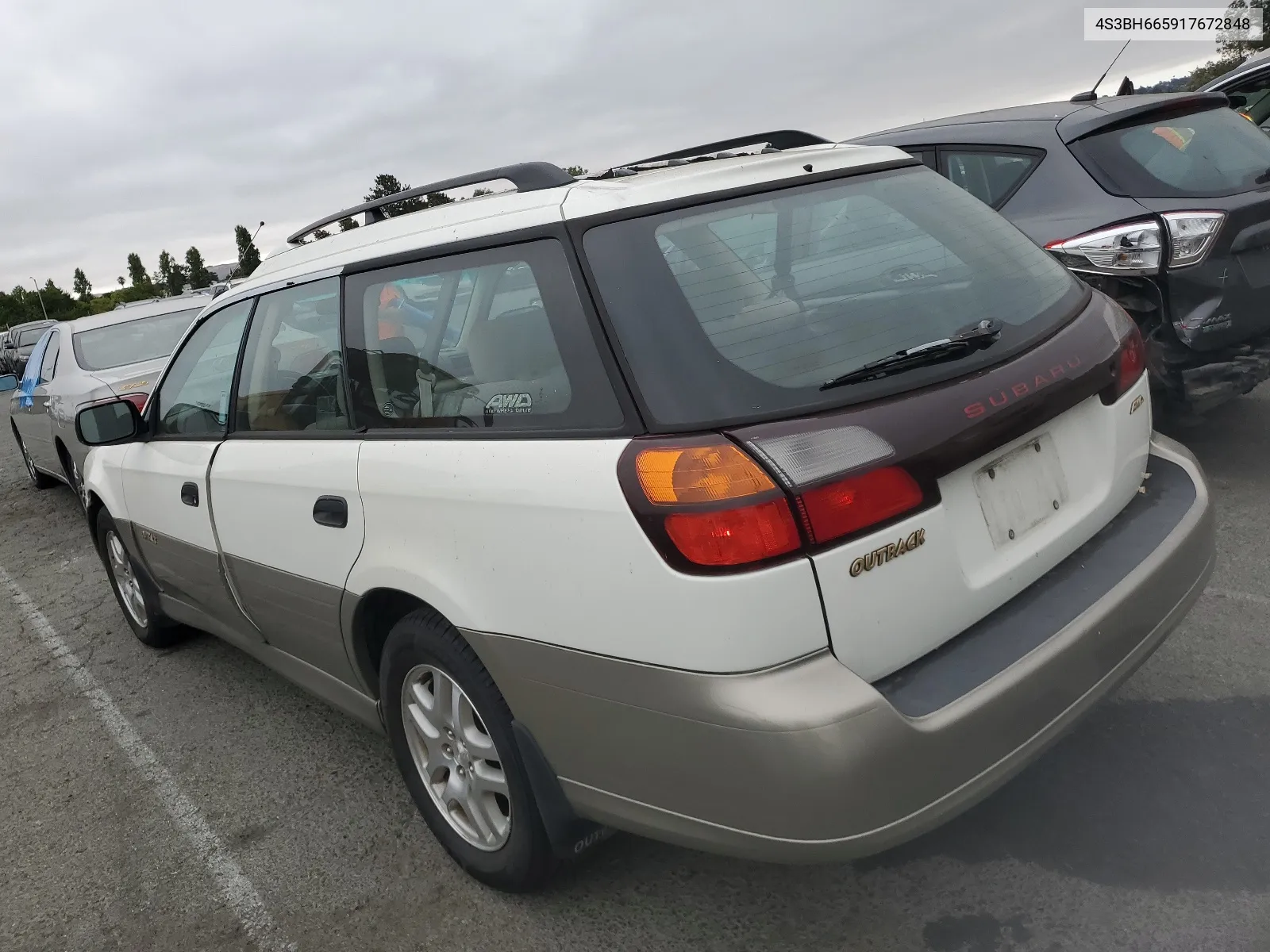 2001 Subaru Legacy Outback VIN: 4S3BH665917672848 Lot: 62183514