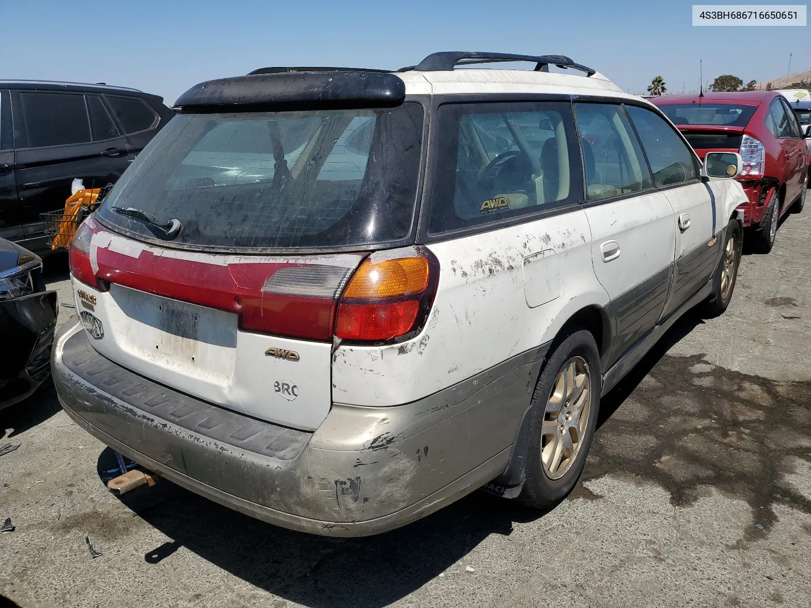 2001 Subaru Legacy Outback Limited VIN: 4S3BH686716650651 Lot: 63097314