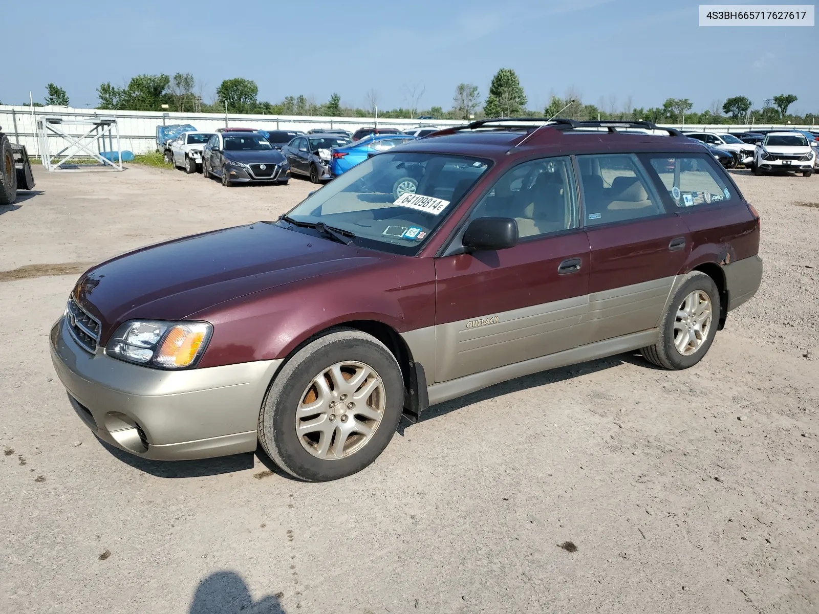 4S3BH665717627617 2001 Subaru Legacy Outback