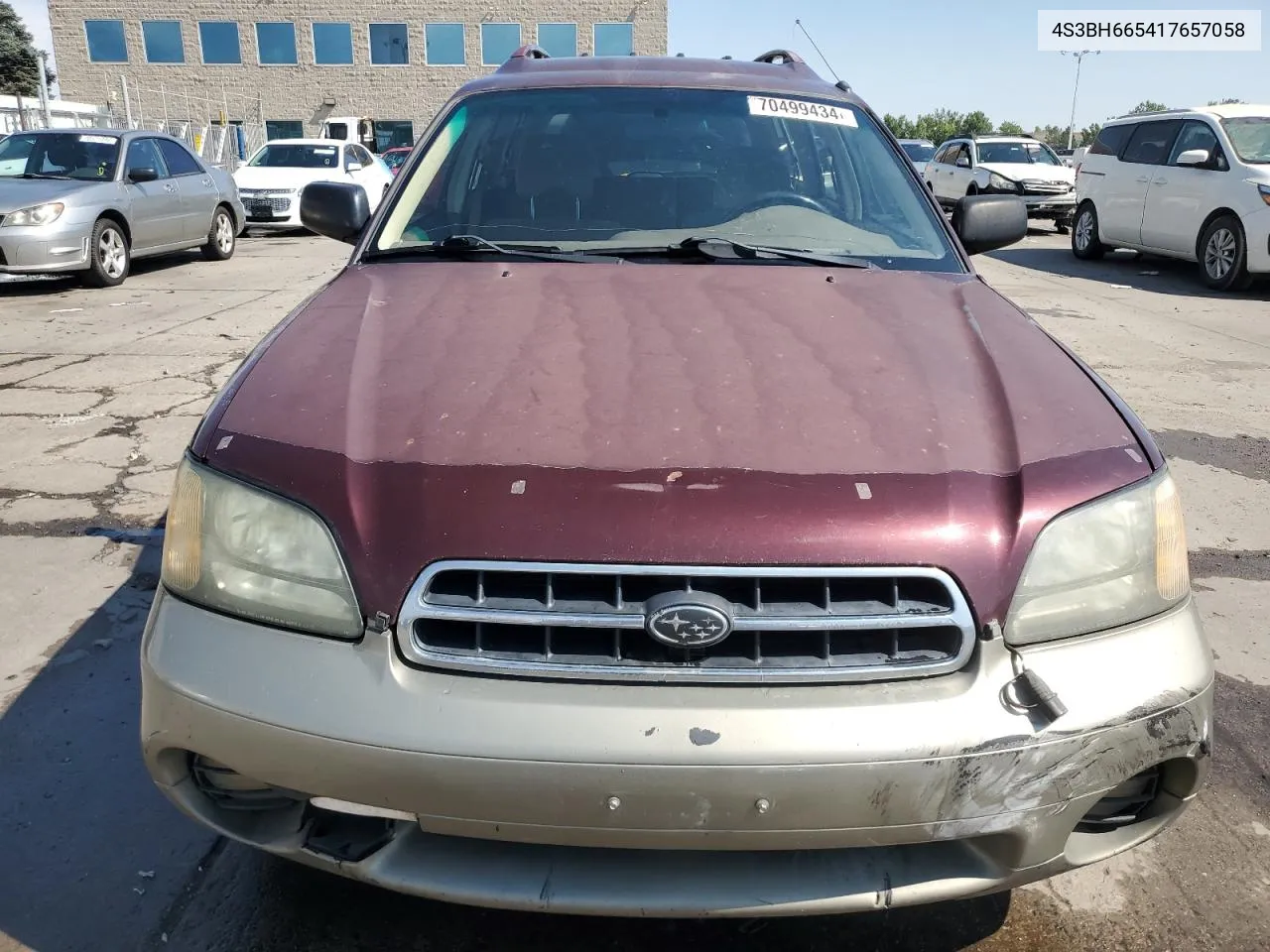 2001 Subaru Legacy Outback VIN: 4S3BH665417657058 Lot: 70499434