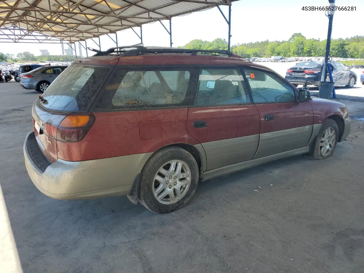 2002 Subaru Legacy Outback VIN: 4S3BH665627666281 Lot: 51736524