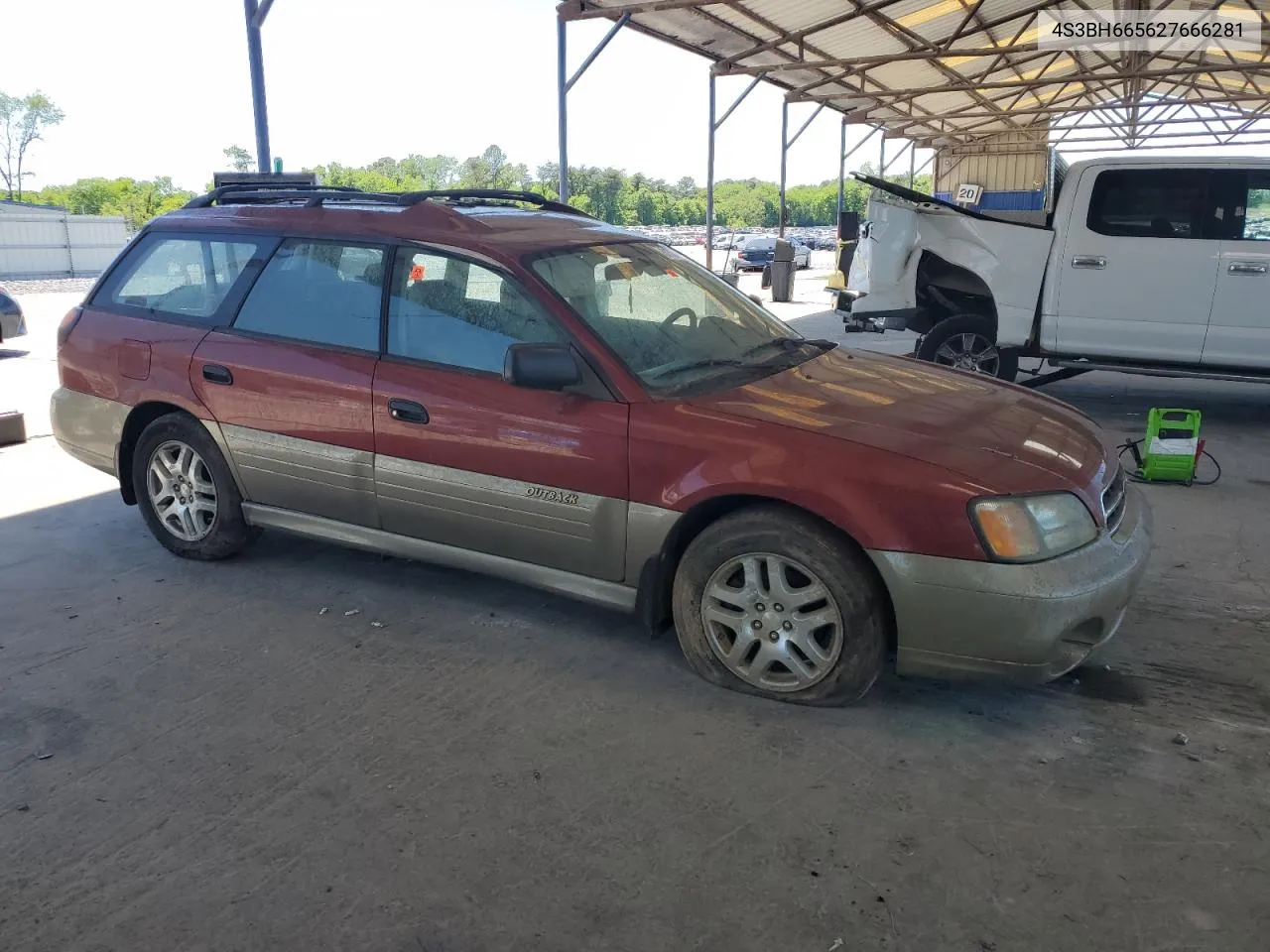 2002 Subaru Legacy Outback VIN: 4S3BH665627666281 Lot: 51736524