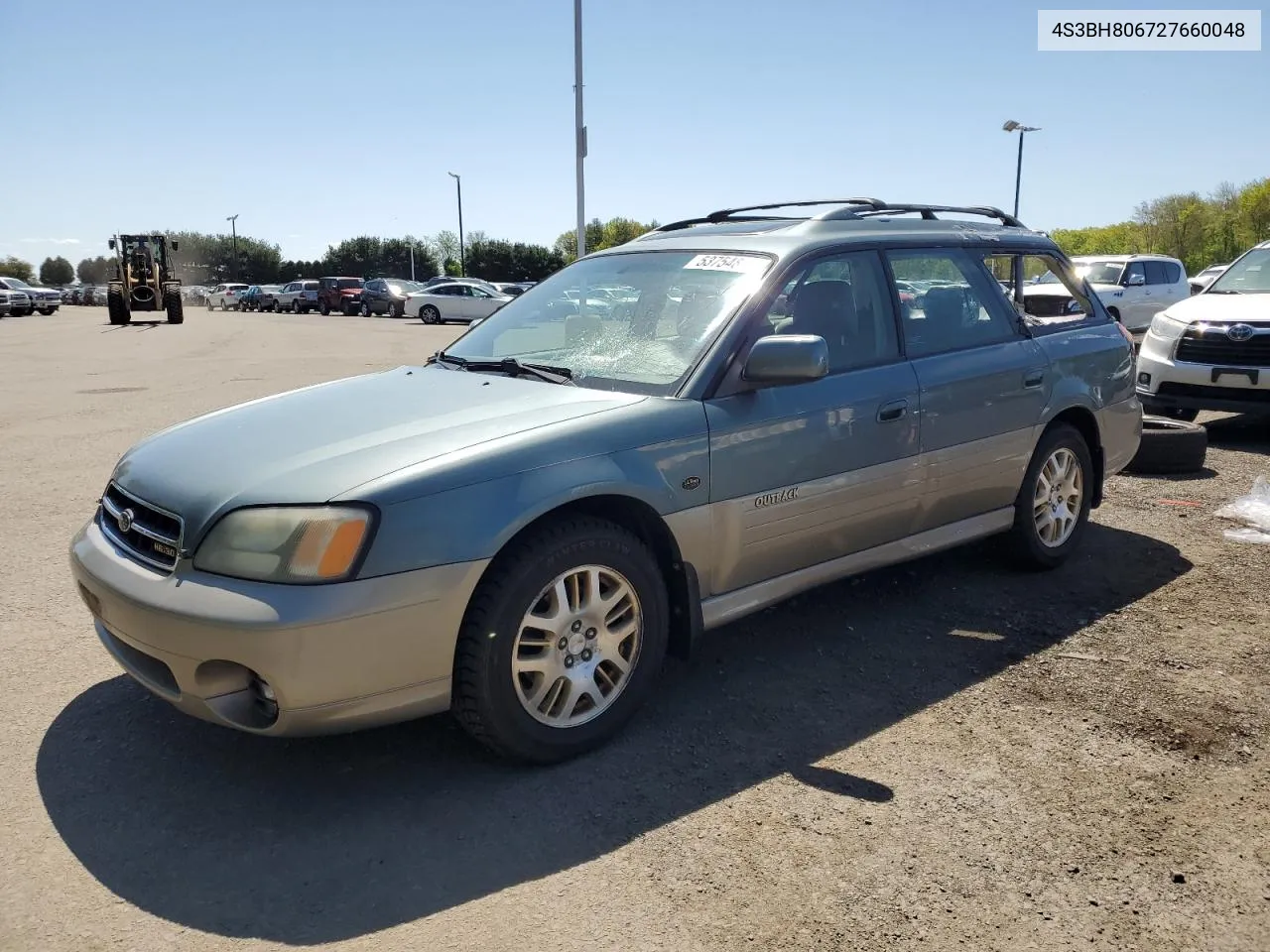 2002 Subaru Legacy Outback H6 3.0 Ll Bean VIN: 4S3BH806727660048 Lot: 53754894