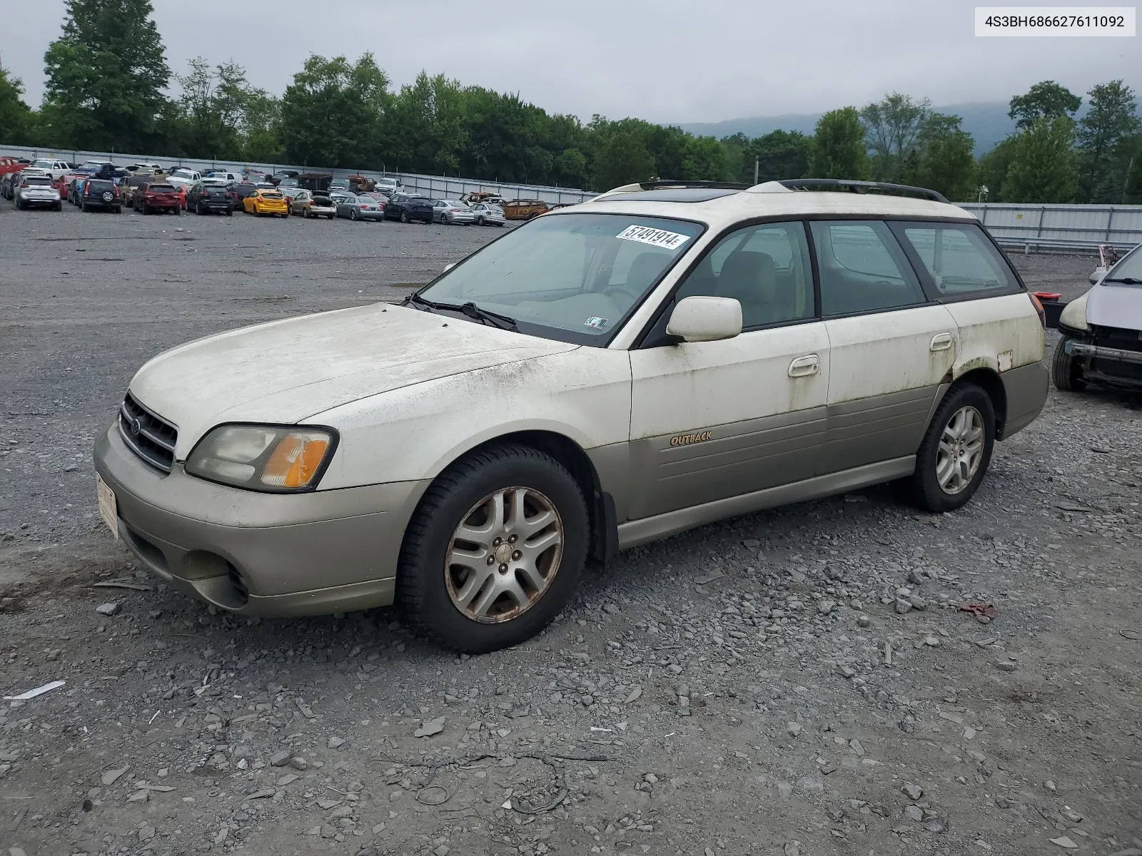 2002 Subaru Legacy Outback Limited VIN: 4S3BH686627611092 Lot: 57491914