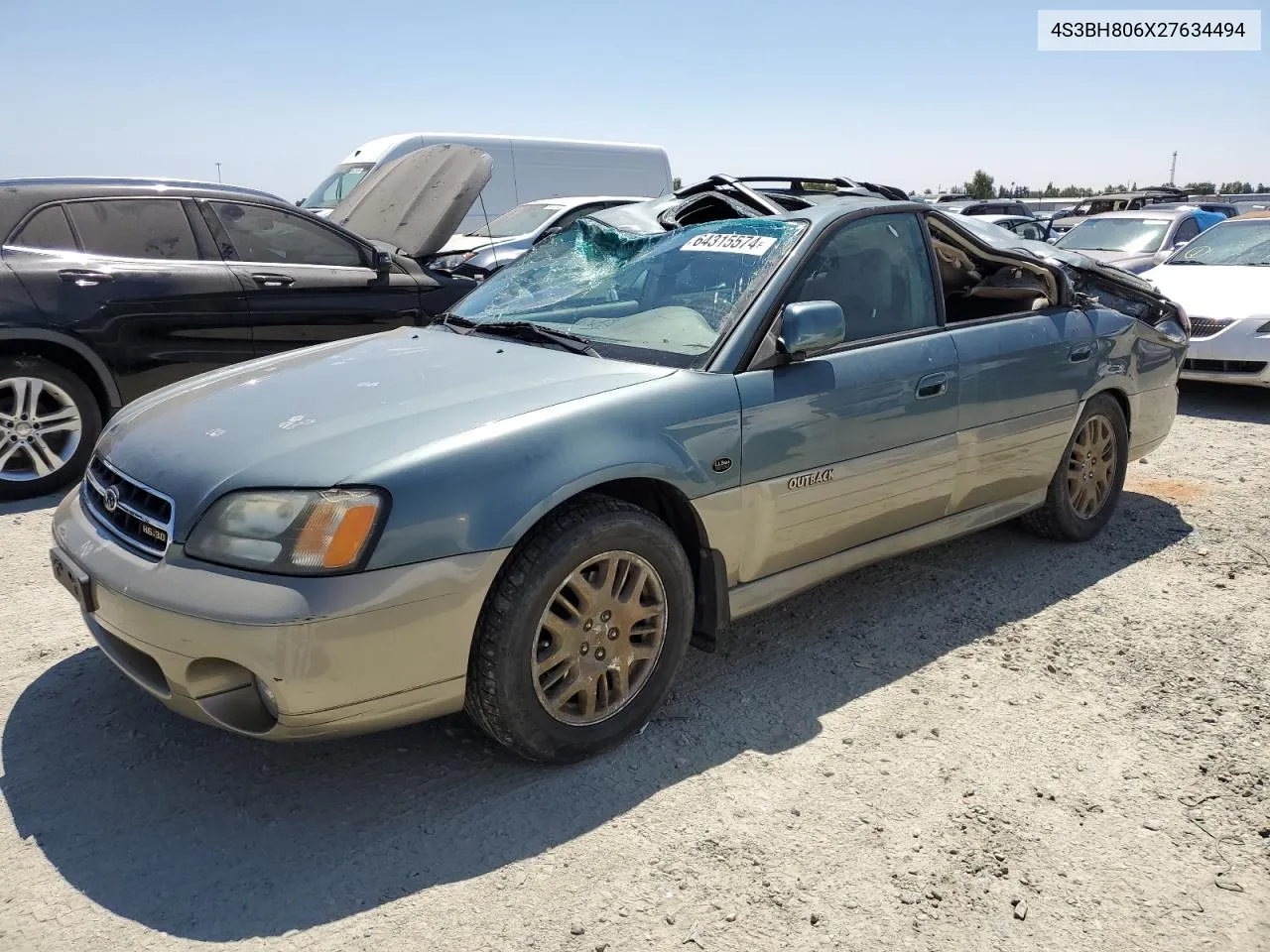 2002 Subaru Legacy Outback H6 3.0 Ll Bean VIN: 4S3BH806X27634494 Lot: 64315574