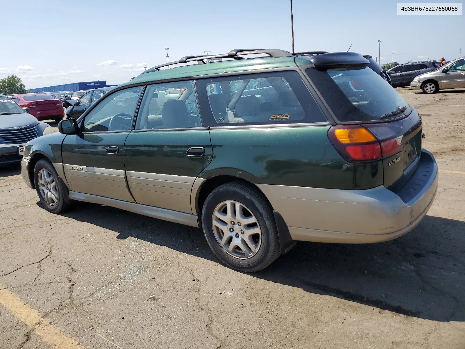 2002 Subaru Legacy Outback Awp VIN: 4S3BH675227650058 Lot: 64894794