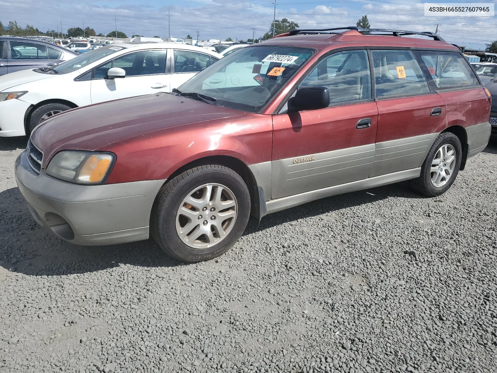 2002 Subaru Legacy Outback VIN: 4S3BH665527607965 Lot: 66792274