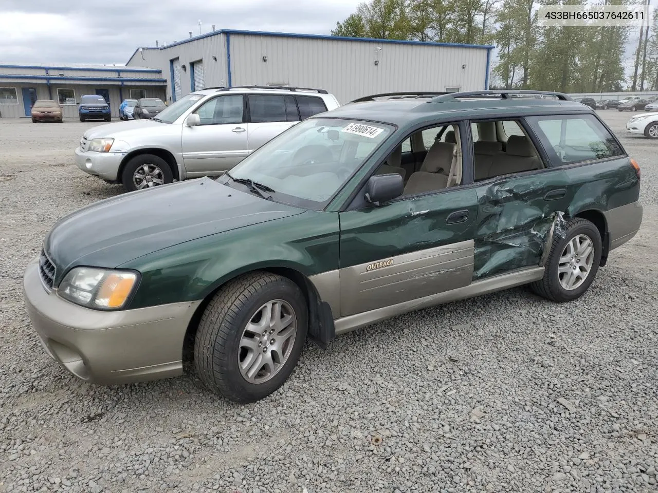 2003 Subaru Legacy Outback VIN: 4S3BH665037642611 Lot: 51990614