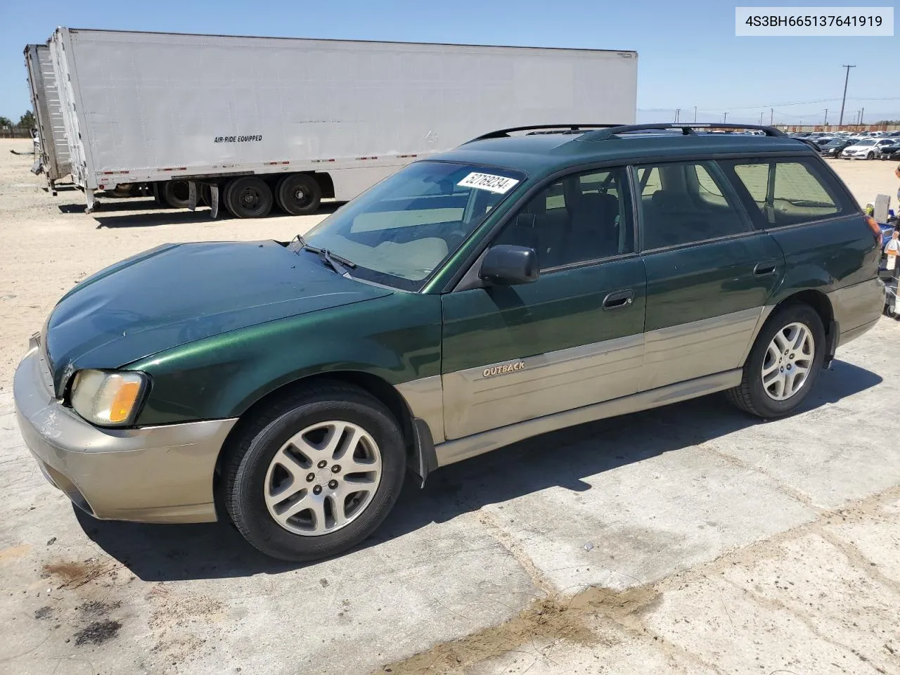 2003 Subaru Legacy Outback VIN: 4S3BH665137641919 Lot: 52769234