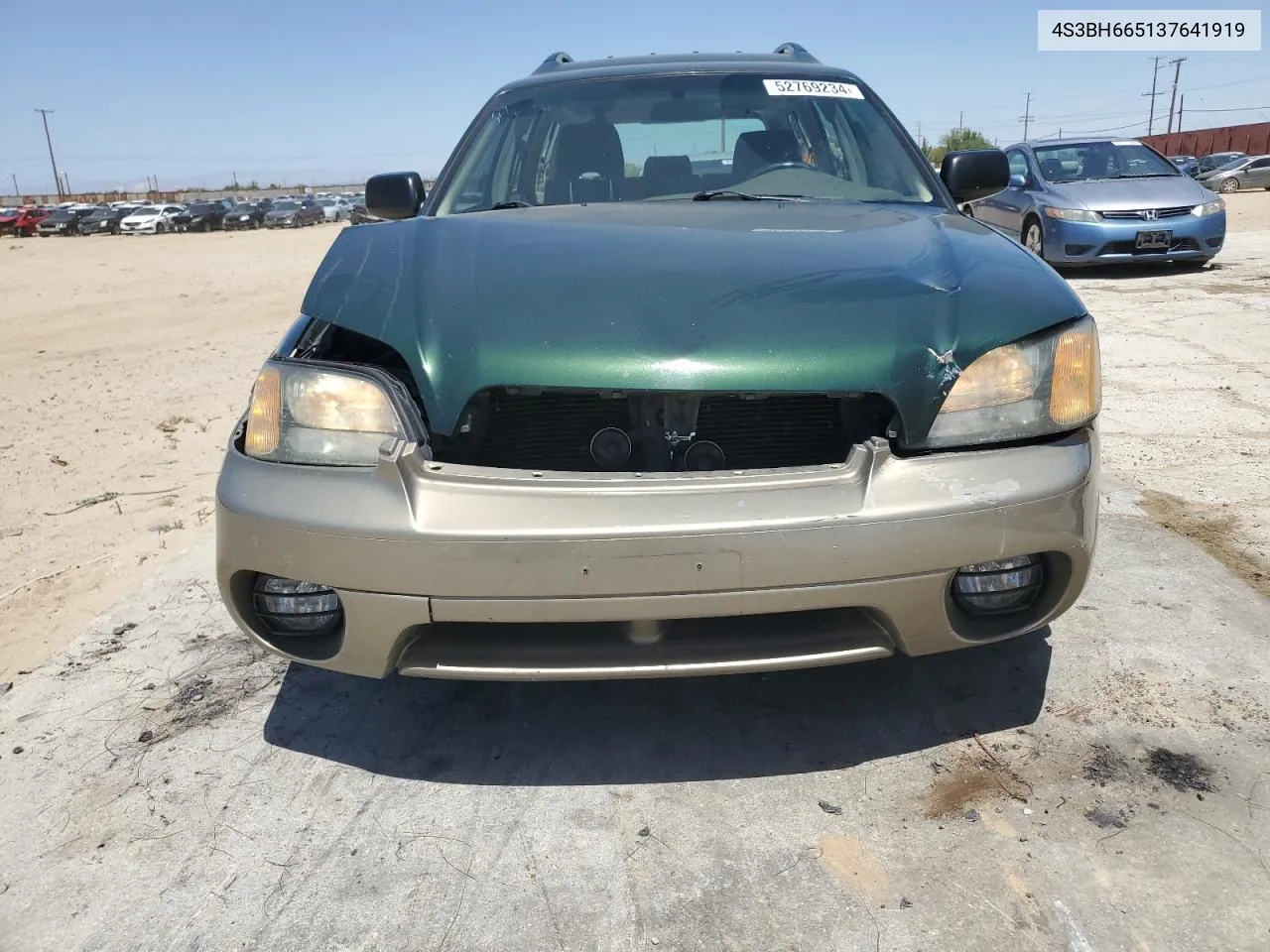 2003 Subaru Legacy Outback VIN: 4S3BH665137641919 Lot: 52769234