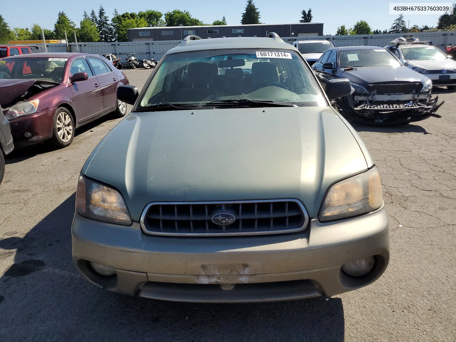 2003 Subaru Legacy Outback Awp VIN: 4S3BH675337603039 Lot: 60171314