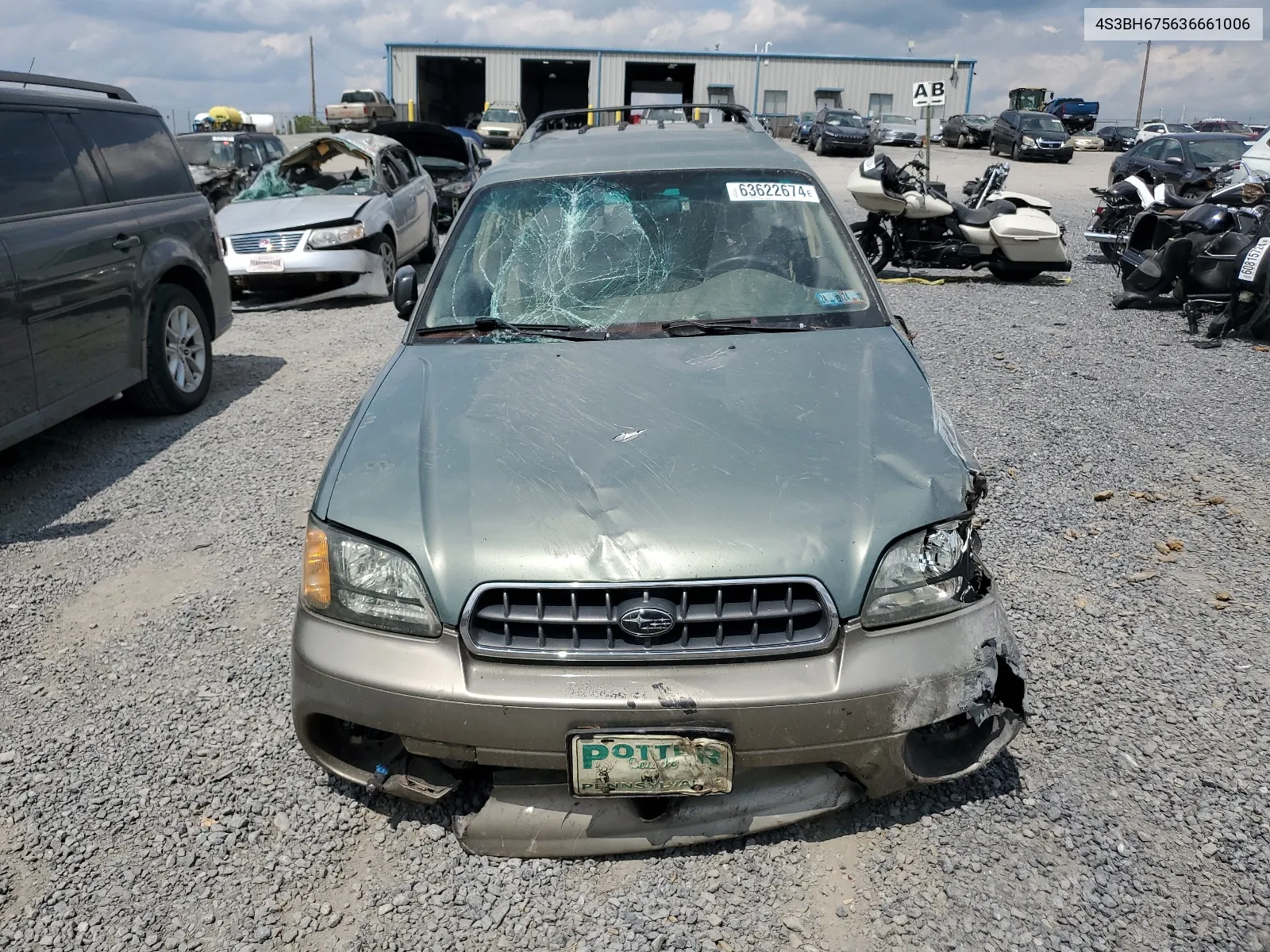 2003 Subaru Legacy Outback Awp VIN: 4S3BH675636661006 Lot: 63622674