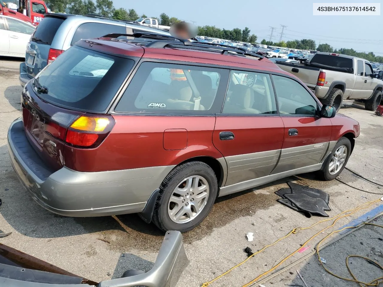 2003 Subaru Legacy Outback Awp VIN: 4S3BH675137614542 Lot: 63978044