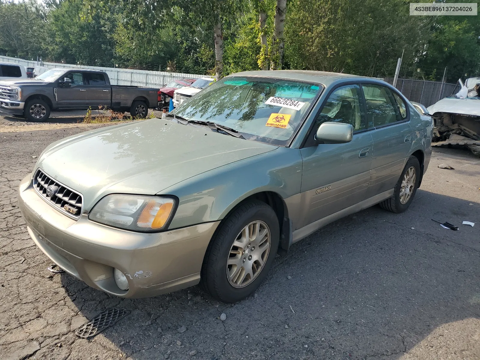 2003 Subaru Legacy Outback 3.0 H6 VIN: 4S3BE896137204026 Lot: 66628284