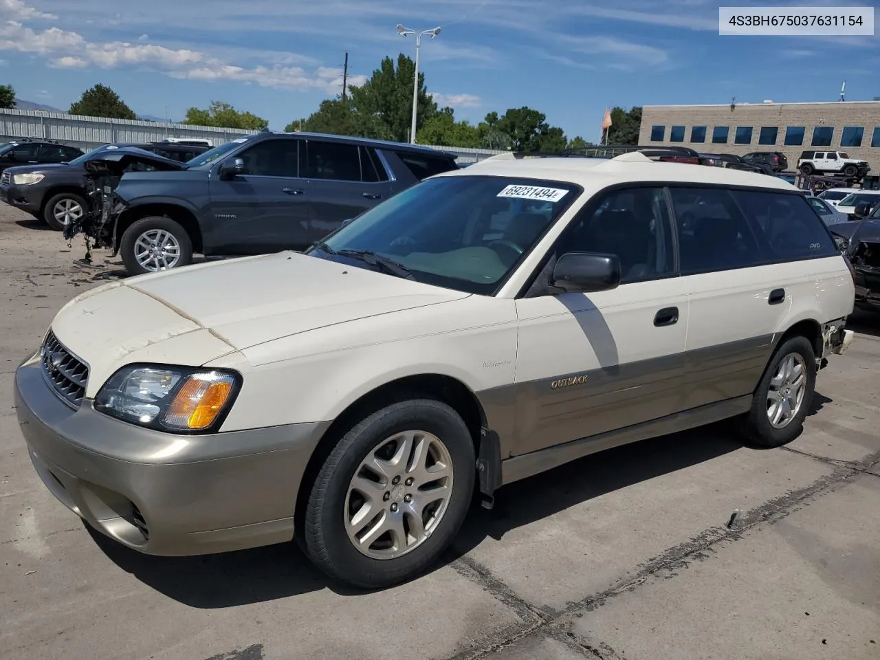 2003 Subaru Legacy Outback Awp VIN: 4S3BH675037631154 Lot: 69231494