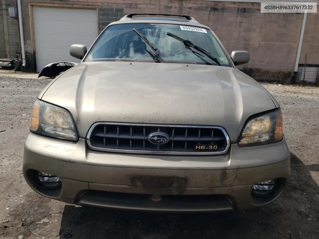 2003 Subaru Legacy Outback H6 3.0 Vdc VIN: 4S3BH896337617332 Lot: 69452924