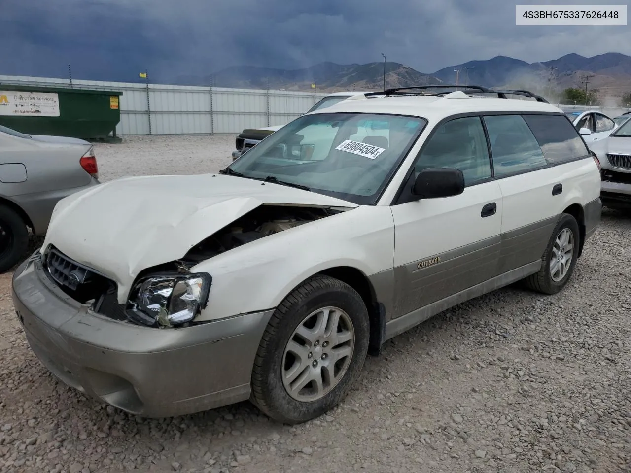 2003 Subaru Legacy Outback Awp VIN: 4S3BH675337626448 Lot: 69804504