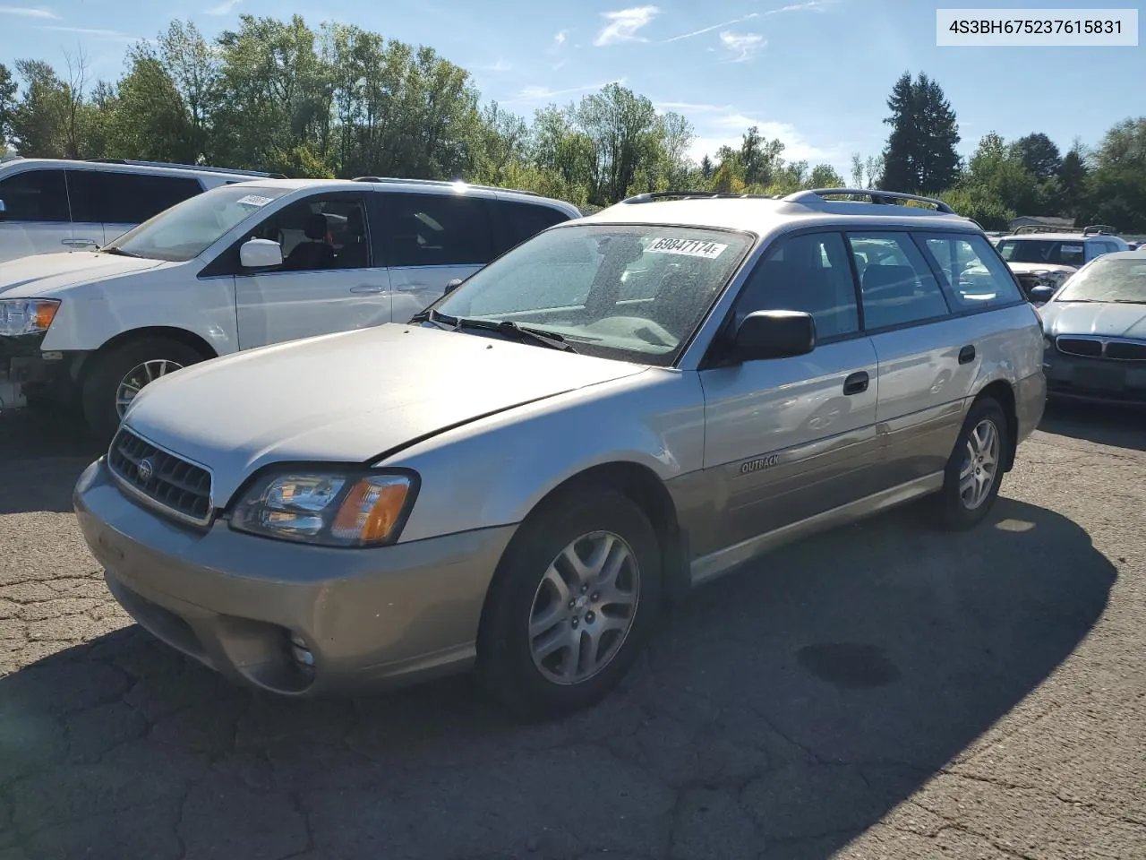 2003 Subaru Legacy Outback Awp VIN: 4S3BH675237615831 Lot: 69847174