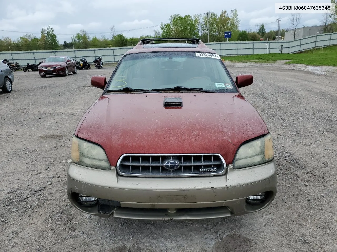 2004 Subaru Legacy Outback H6 3.0 Ll Bean VIN: 4S3BH806047635348 Lot: 53875684