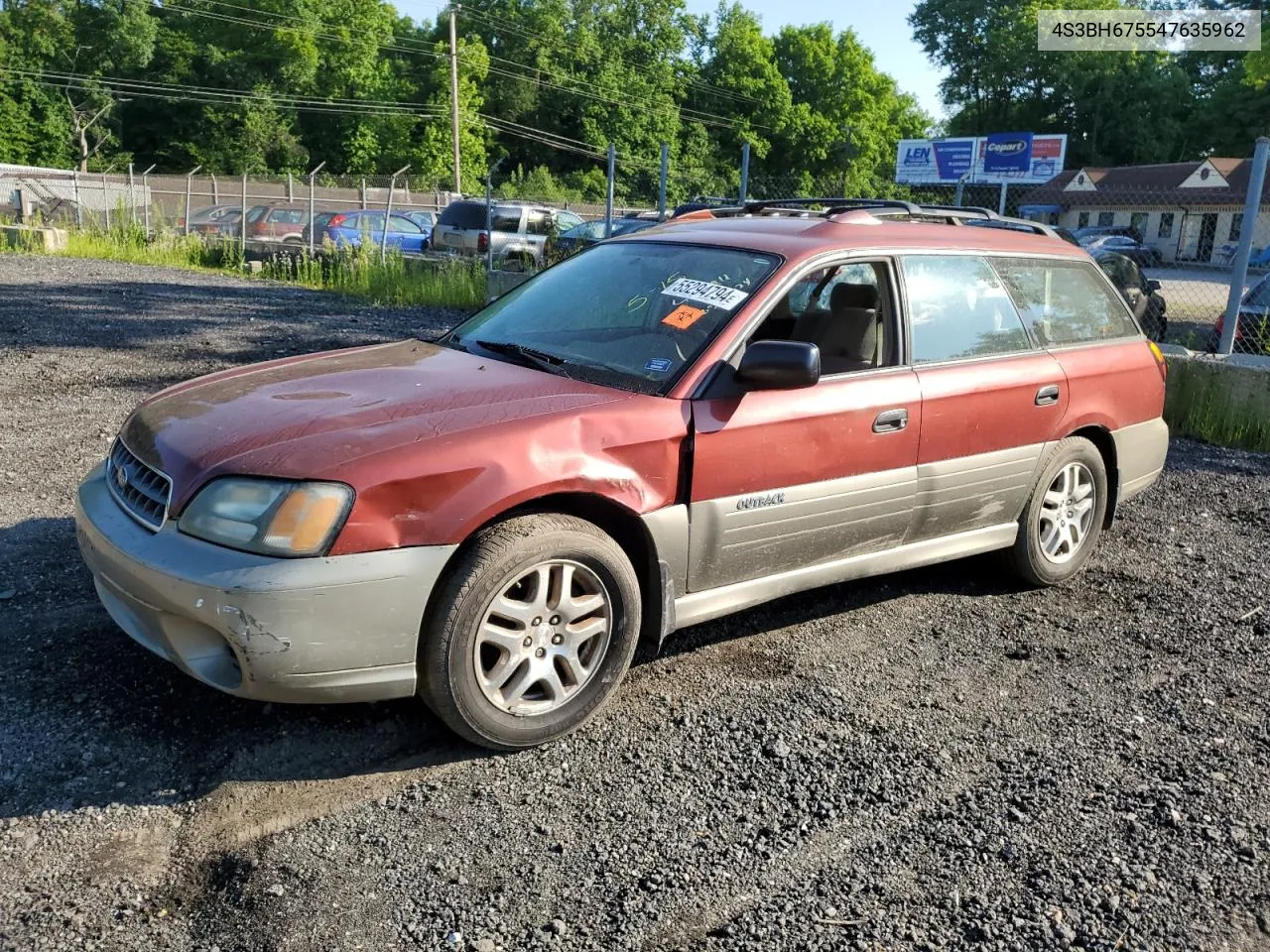 2004 Subaru Legacy Outback Awp VIN: 4S3BH675547635962 Lot: 55294794