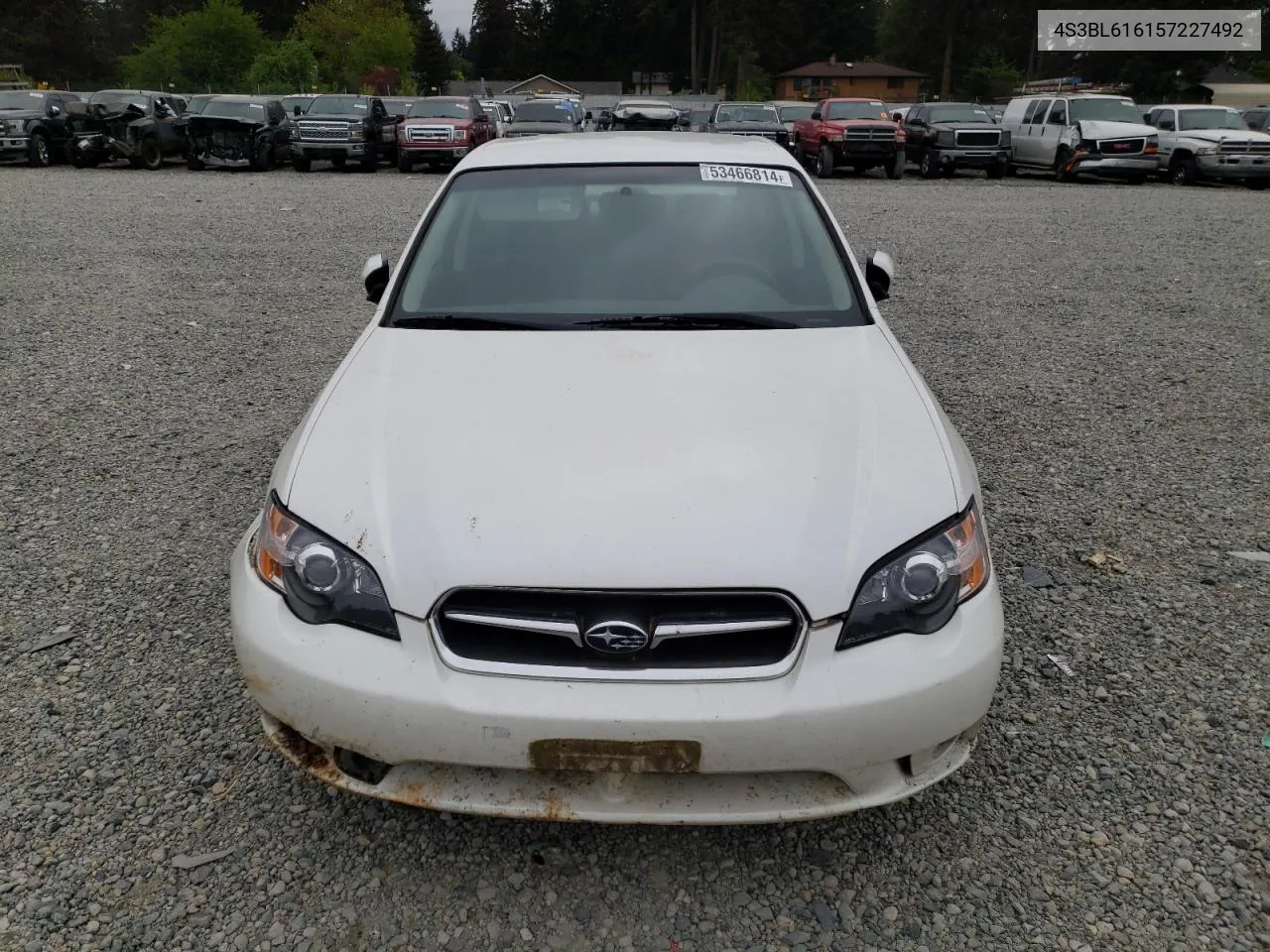 2005 Subaru Legacy 2.5I VIN: 4S3BL616157227492 Lot: 53466814