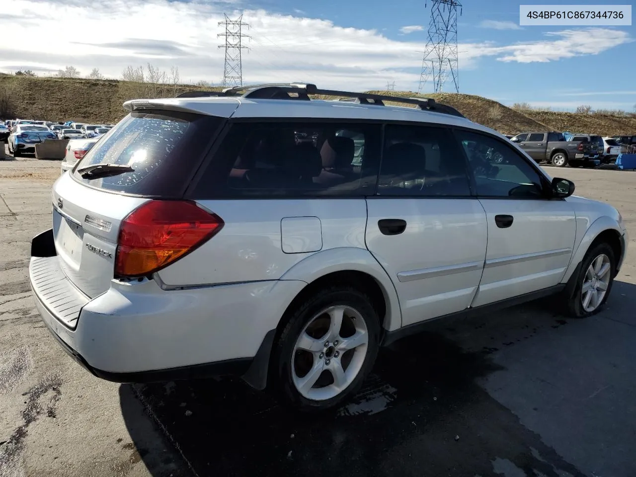 2006 Subaru Legacy Outback 2.5I VIN: 4S4BP61C867344736 Lot: 51425714