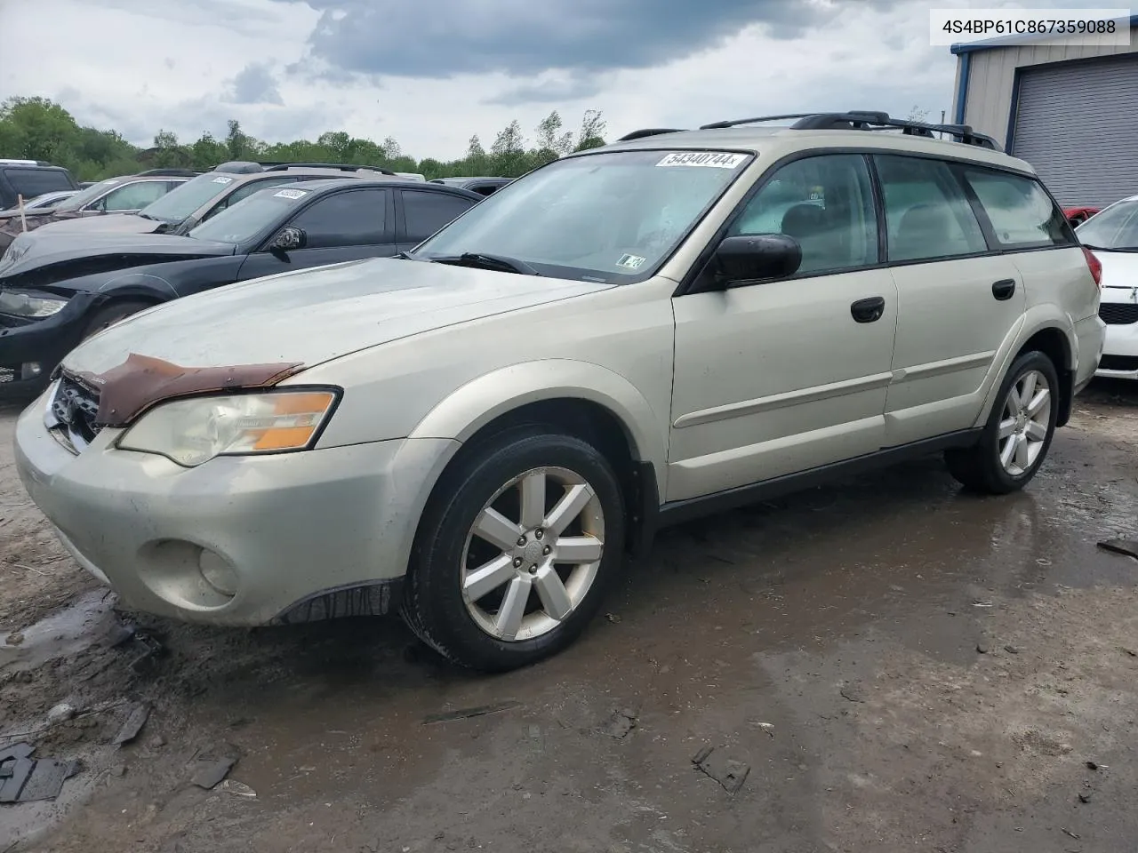 2006 Subaru Legacy Outback 2.5I VIN: 4S4BP61C867359088 Lot: 54340744