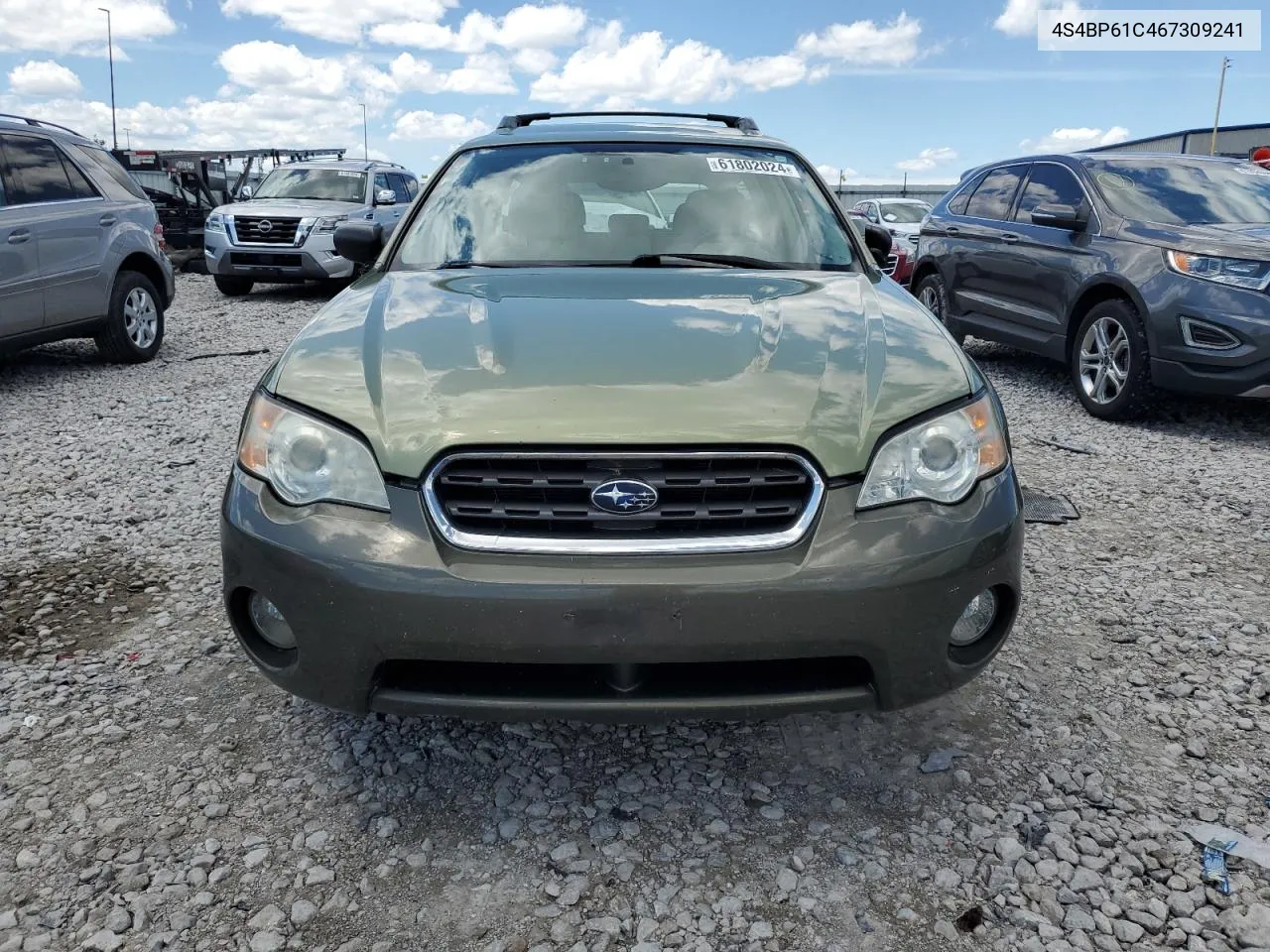 2006 Subaru Legacy Outback 2.5I VIN: 4S4BP61C467309241 Lot: 61802024